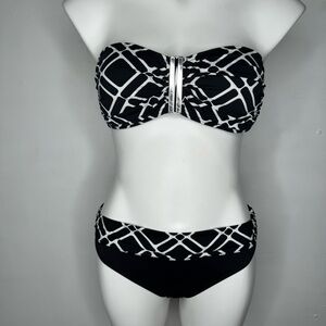 La blanca black and white printed bikini